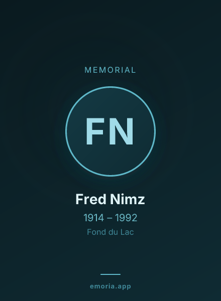 Memorial portrait of Fred Nimz
