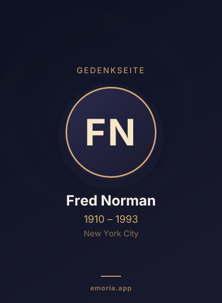 Gedenkportrait von Fred Norman