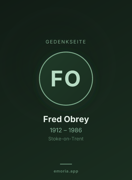 Gedenkportrait von Fred Obrey