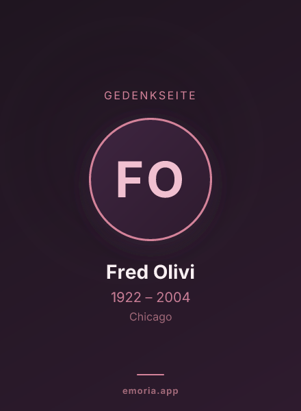 Gedenkportrait von Fred Olivi