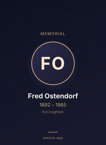 Memorial portrait of Fred Ostendorf