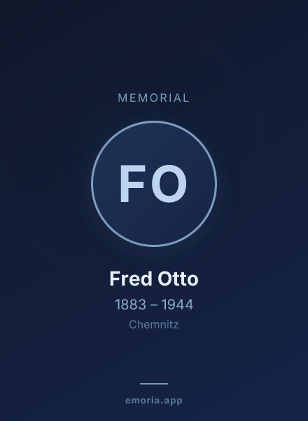 Memorial portrait of Fred Otto