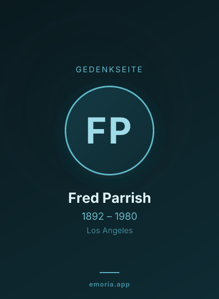 Gedenkportrait von Fred Parrish