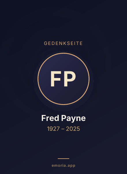 Gedenkportrait von Fred Payne