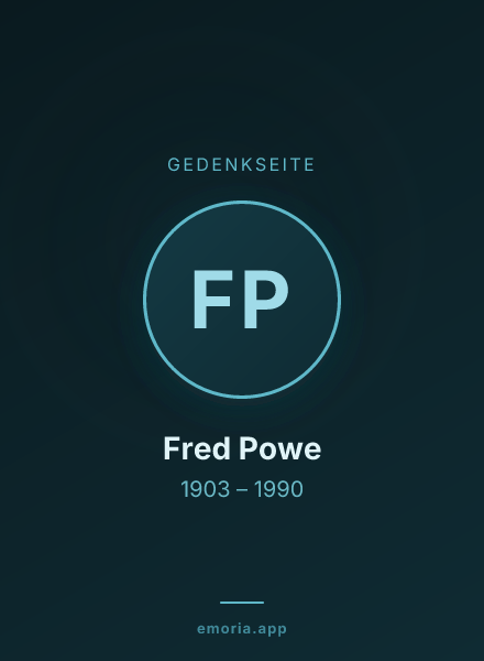 Gedenkportrait von Fred Powe