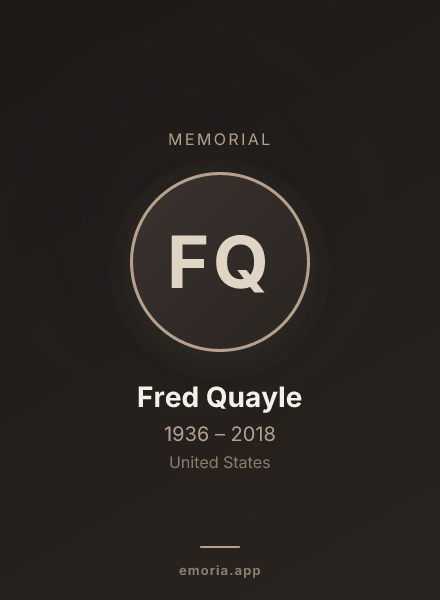 Memorial portrait of Fred Quayle