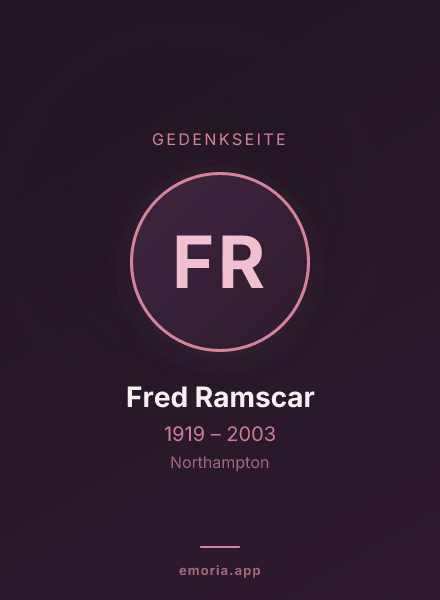 Gedenkportrait von Fred Ramscar