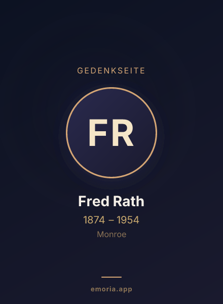 Gedenkportrait von Fred Rath