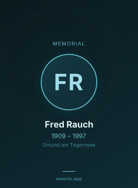 Memorial portrait of Fred Rauch