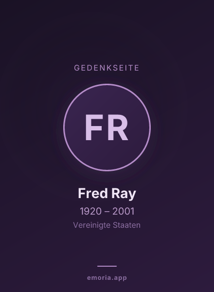Gedenkportrait von Fred Ray