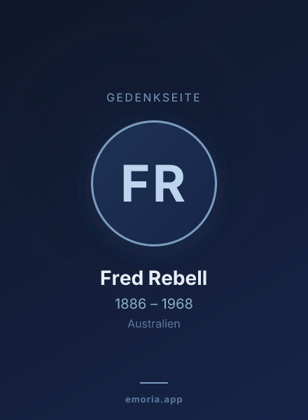 Gedenkportrait von Fred Rebell