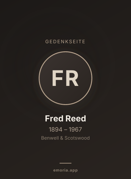 Gedenkportrait von Fred Reed