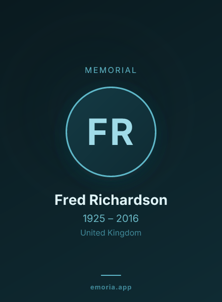 Memorial portrait of Fred Richardson