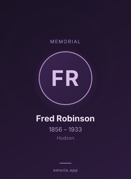 Memorial portrait of Fred Robinson