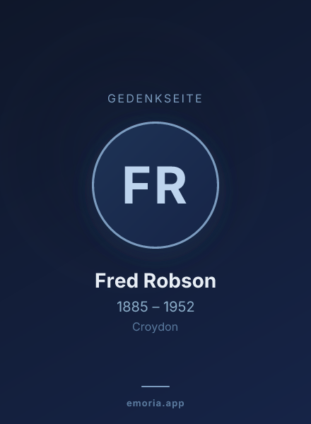 Gedenkportrait von Fred Robson