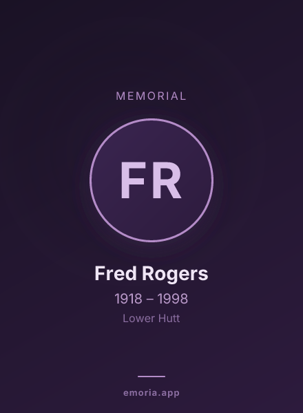 Memorial portrait of Fred Rogers