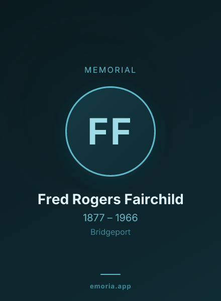 Memorial portrait of Fred Rogers Fairchild