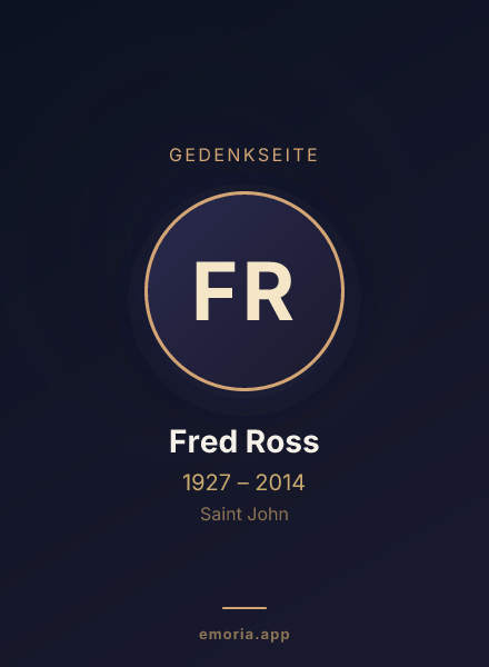 Gedenkportrait von Fred Ross