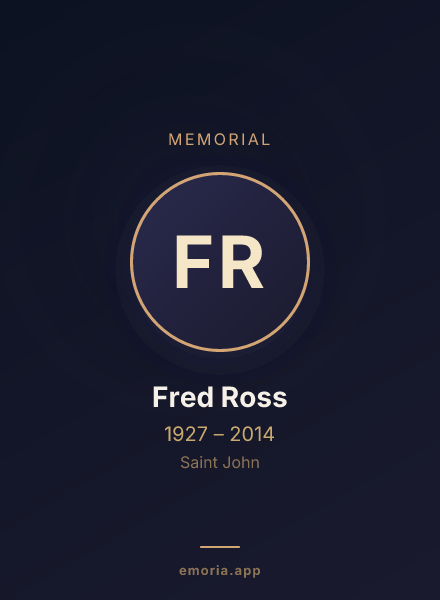 Memorial portrait of Fred Ross