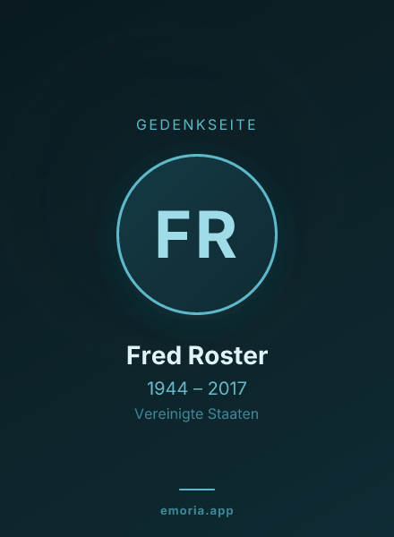 Gedenkportrait von Fred Roster