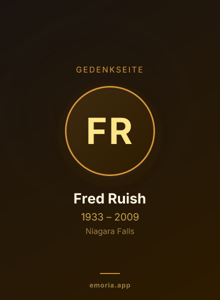 Gedenkportrait von Fred Ruish