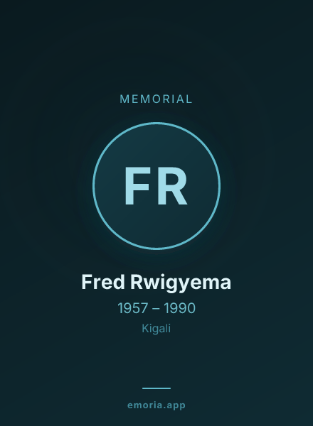 Memorial portrait of Fred Rwigyema