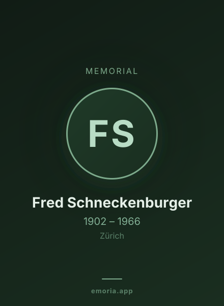Memorial portrait of Fred Schneckenburger