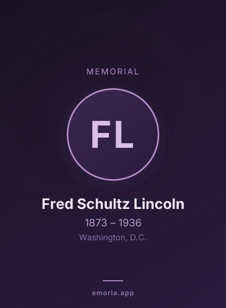 Memorial portrait of Fred Schultz Lincoln