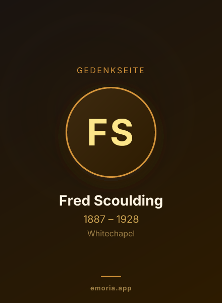 Gedenkportrait von Fred Scoulding