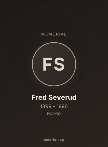Memorial portrait of Fred Severud