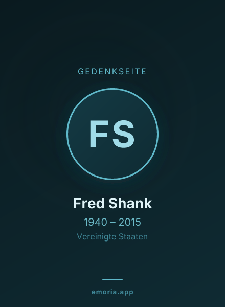 Gedenkportrait von Fred Shank