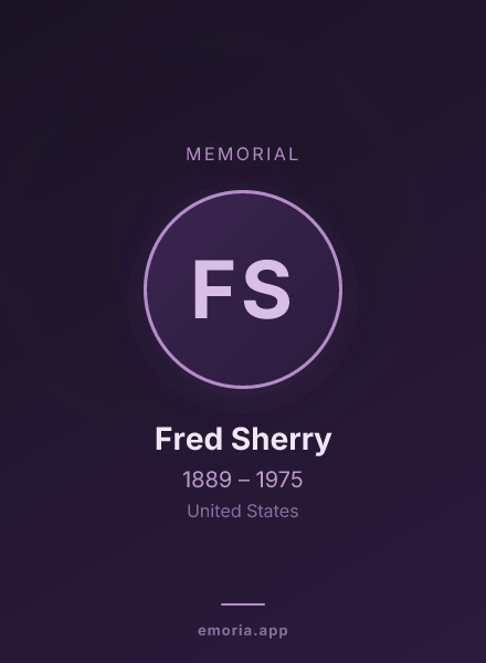 Memorial portrait of Fred Sherry