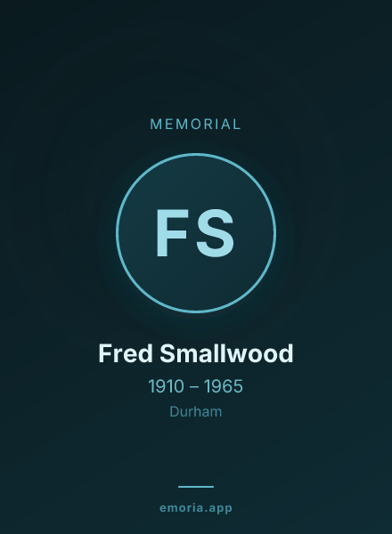 Memorial portrait of Fred Smallwood