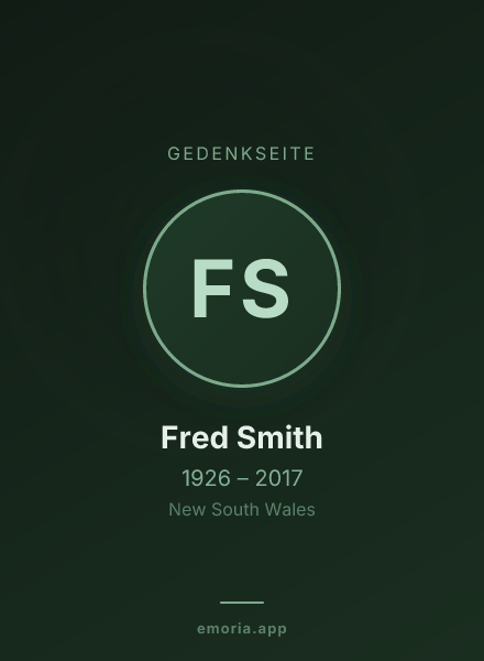 Gedenkportrait von Fred Smith