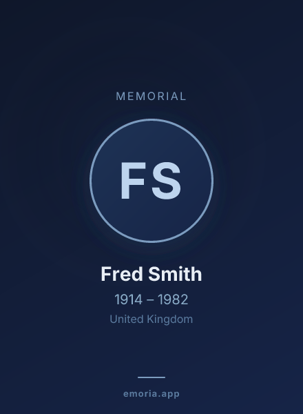 Memorial portrait of Fred Smith