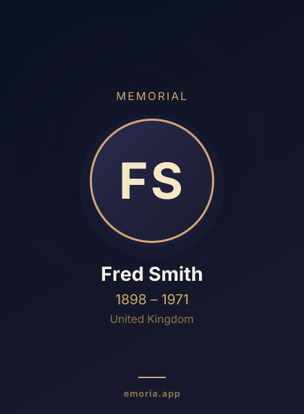 Memorial portrait of Fred Smith
