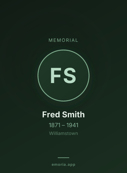 Memorial portrait of Fred Smith