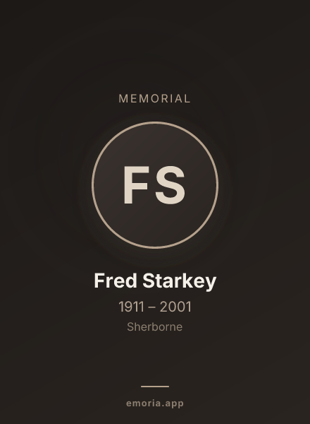 Memorial portrait of Fred Starkey