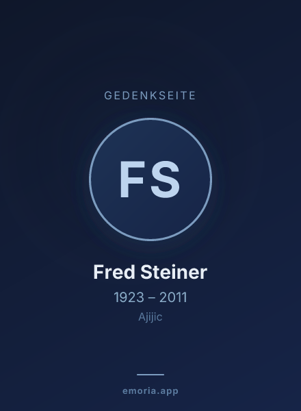 Gedenkportrait von Fred Steiner