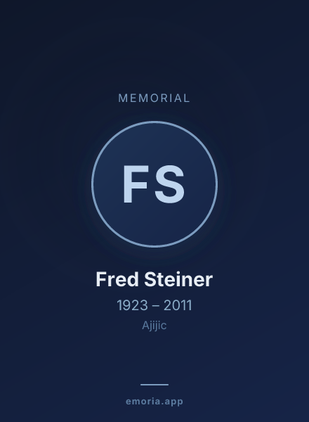 Memorial portrait of Fred Steiner