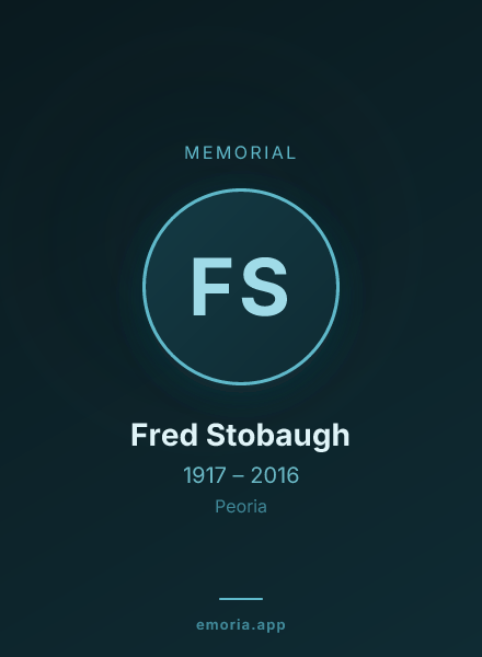 Memorial portrait of Fred Stobaugh