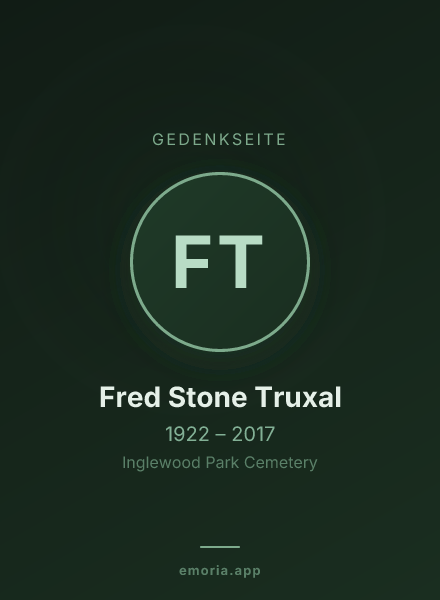 Gedenkportrait von Fred Stone Truxal