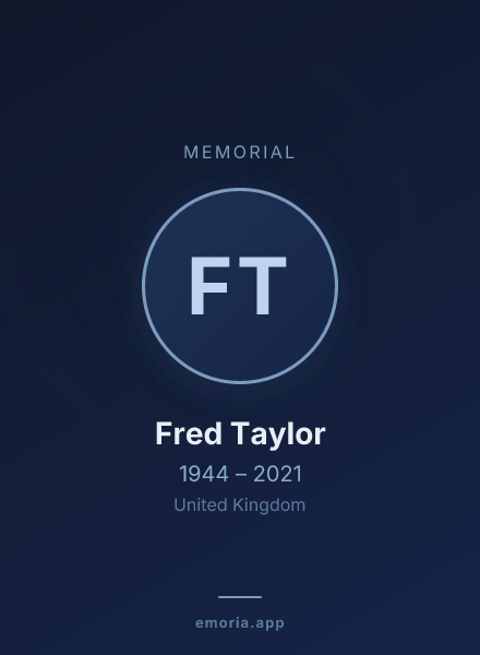 Memorial portrait of Fred Taylor