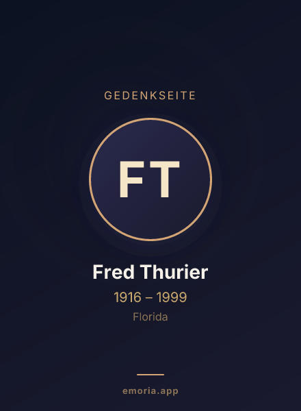 Gedenkportrait von Fred Thurier