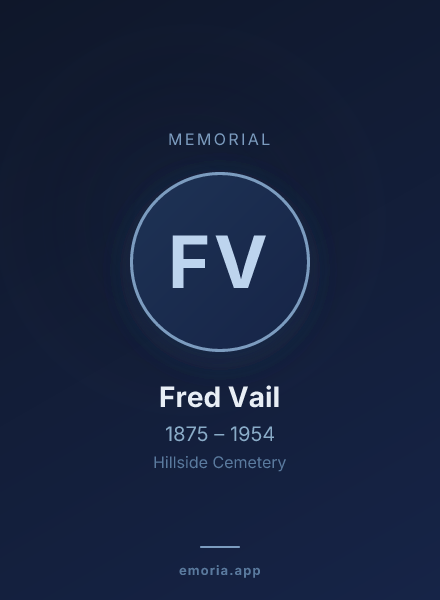 Memorial portrait of Fred Vail
