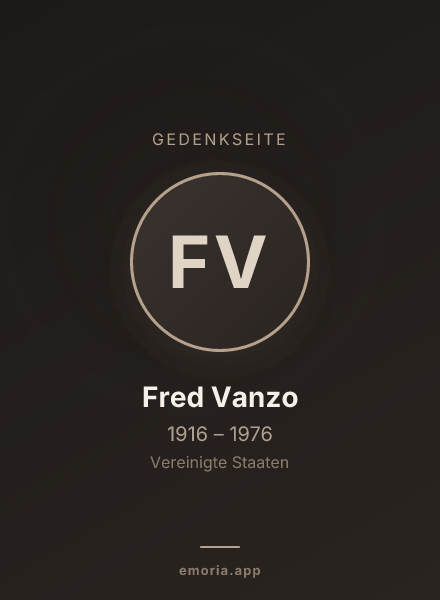 Gedenkportrait von Fred Vanzo