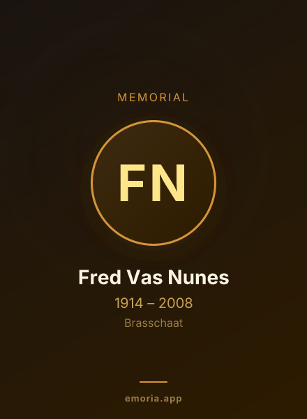 Memorial portrait of Fred Vas Nunes