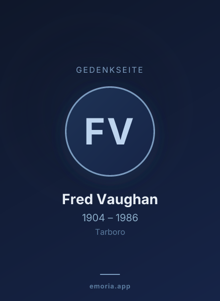 Gedenkportrait von Fred Vaughan