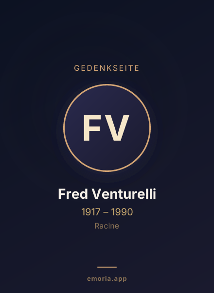 Gedenkportrait von Fred Venturelli