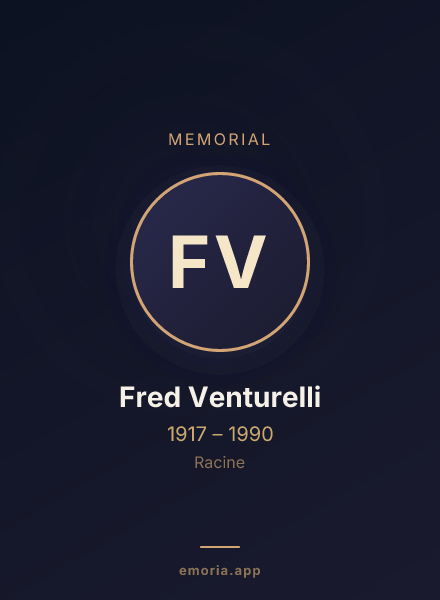 Memorial portrait of Fred Venturelli